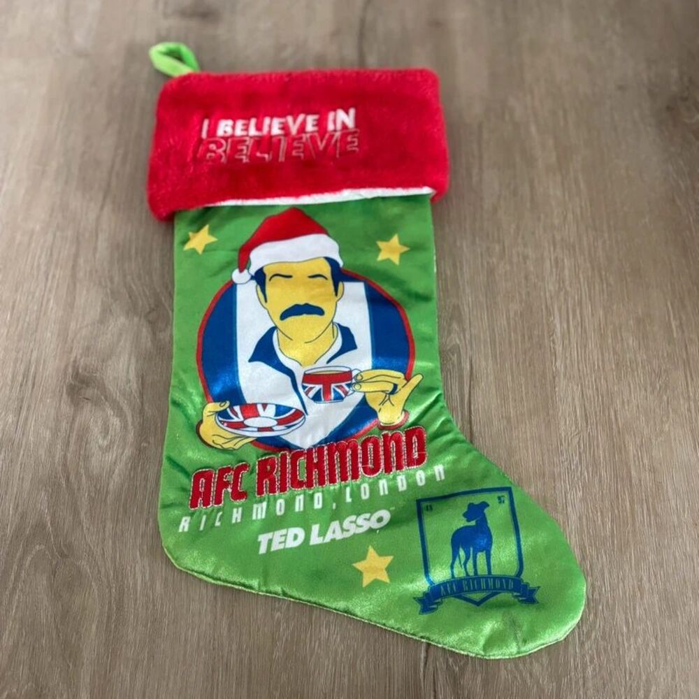 Ted Lasso AFC Richmond Christmas Stocking I Believe In Believe Holiday